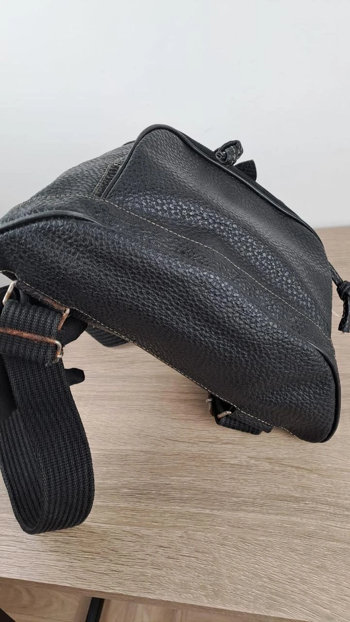 Reversible flap backpack / Vintage / Black / Unisex / Faux leather / 124 – photo 3